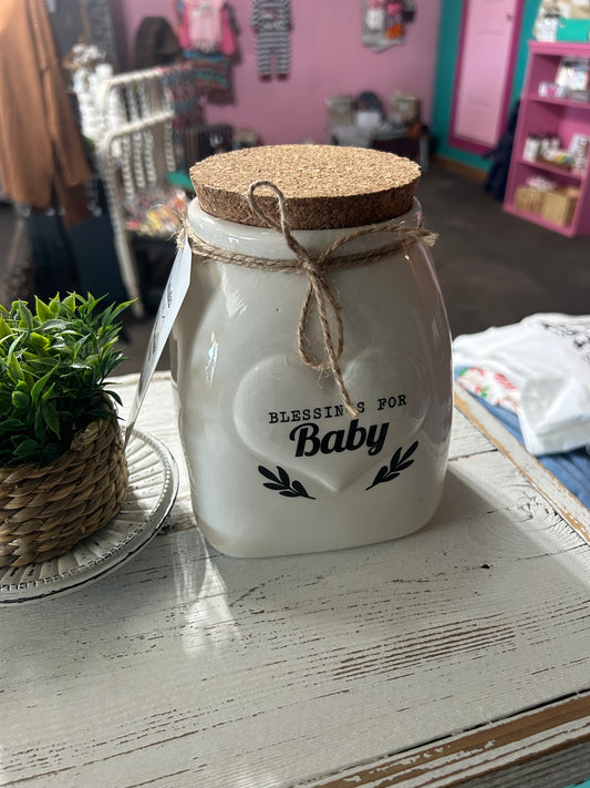 Ceramic Blessing for Baby Jar