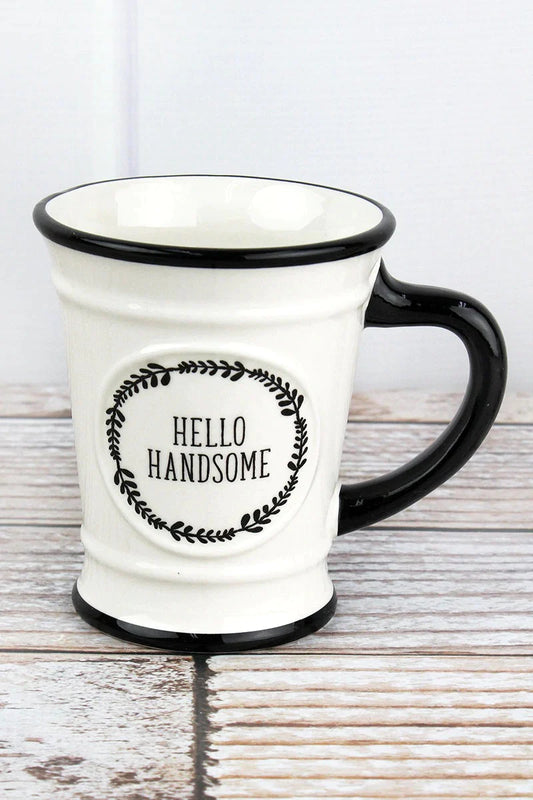 CERAMIC 'HELLO HANDSOME' MUG